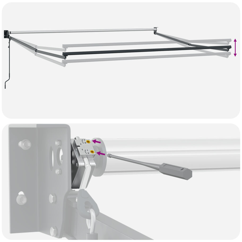 vidaXL Αυτόματη Ανασυρόμενη Τέντα Κόκκινη 300x250 cm