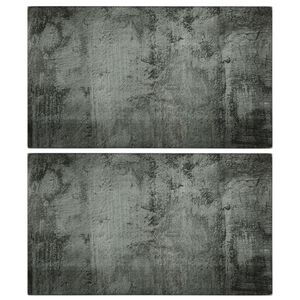 vidaXL Επιφάνεια Κοπής 2 τεμ. Σχέδιο Σκυρόδεμα από Ψημένο Γυαλί