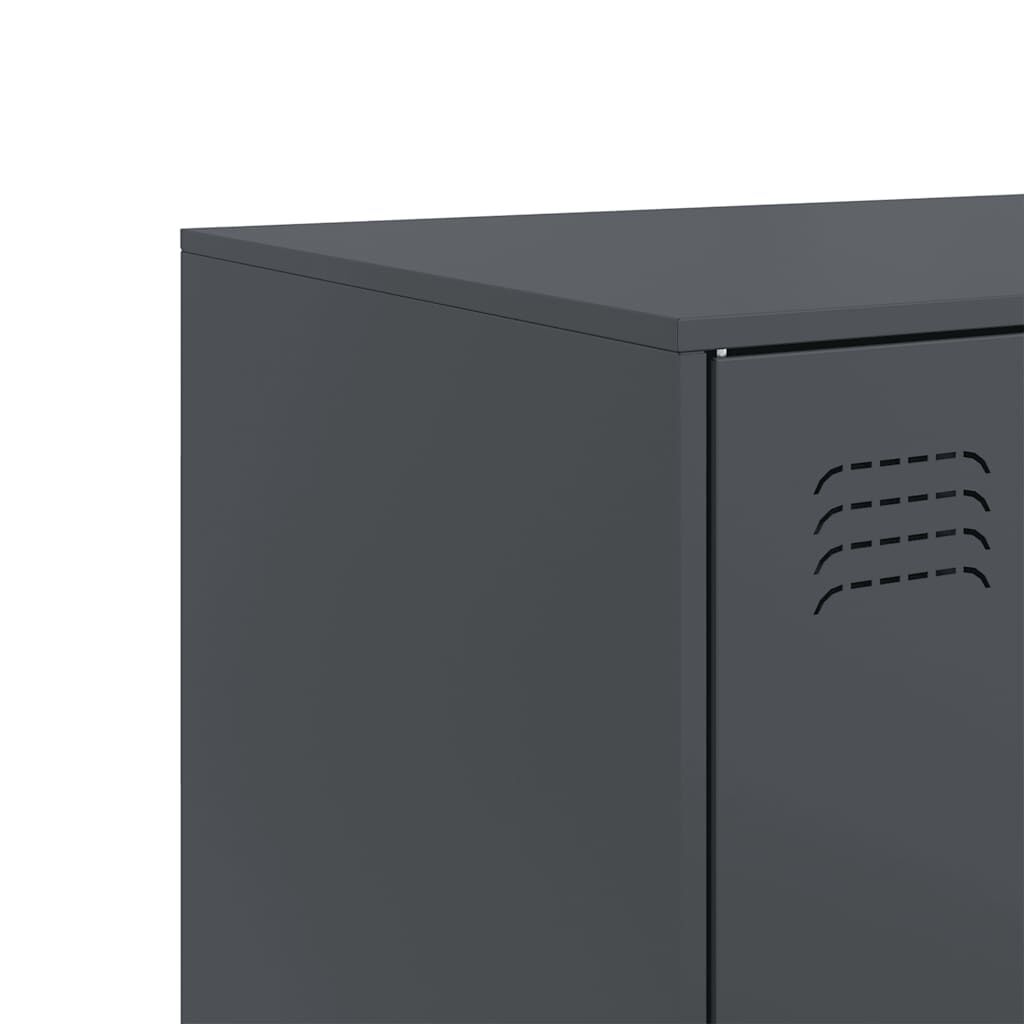 vidaXL Μπουφές Ανθρακί 67x39x107 εκ. από Ατσάλι