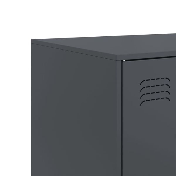 vidaXL Μπουφές Ανθρακί 67x39x107 εκ. από Ατσάλι