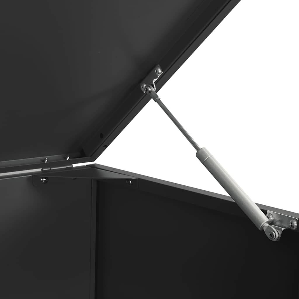 vidaXL Πλαίσιο Κάδου Απορριμμάτων 1 Κάδος Μαύρο 69x79x117 εκ. Ατσάλι