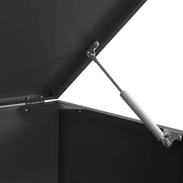 vidaXL Πλαίσιο Κάδου Απορριμμάτων 1 Κάδος Μαύρο 69x79x117 εκ. Ατσάλι
