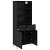 vidaXL Highboard Μαύρη Οξυά 69,5 x 34 x 180 εκ. Επεξεργασμένο ξύλο