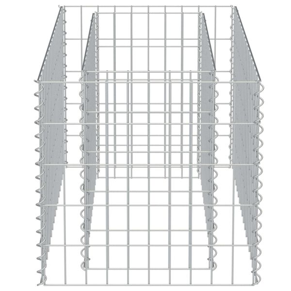 vidaXL Συρματοκιβώτιο-Γλάστρα Υπερυψωμένη 90x50x50 εκ. Γαλβ. Χάλυβας