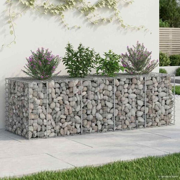 vidaXL &Alpha;&nu;&alpha;&sigma;&eta;&kappa;&omega;&mu;έ&nu;&omicron; &kappa;&rho;&epsilon;&beta;ά&tau;&iota; gabion &Alpha;&sigma;&eta;&mu;ί 180 x 60 x 55 &epsilon;&kappa;