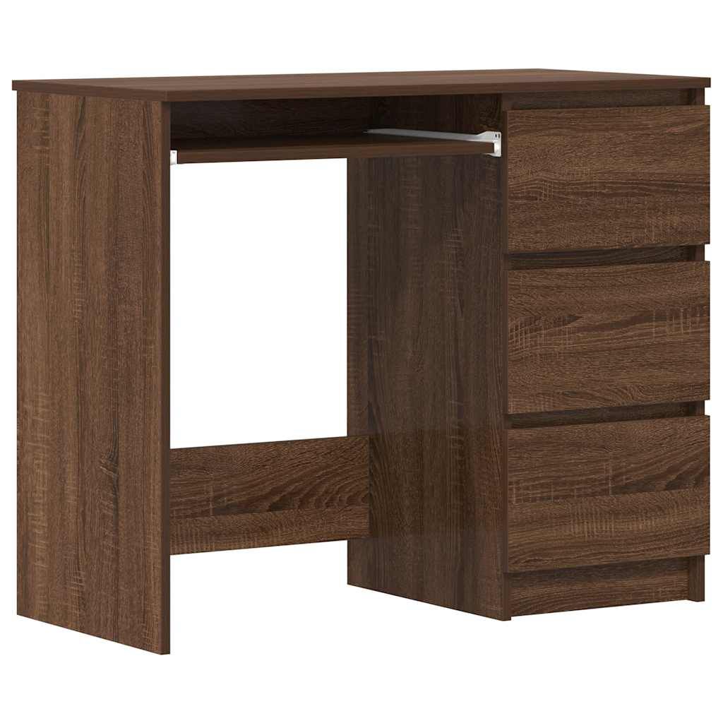 vidaXL Γραφείο Καφέ Δρυς 90 x 45 x 76 εκ. από Επεξεργασμένο Ξύλο