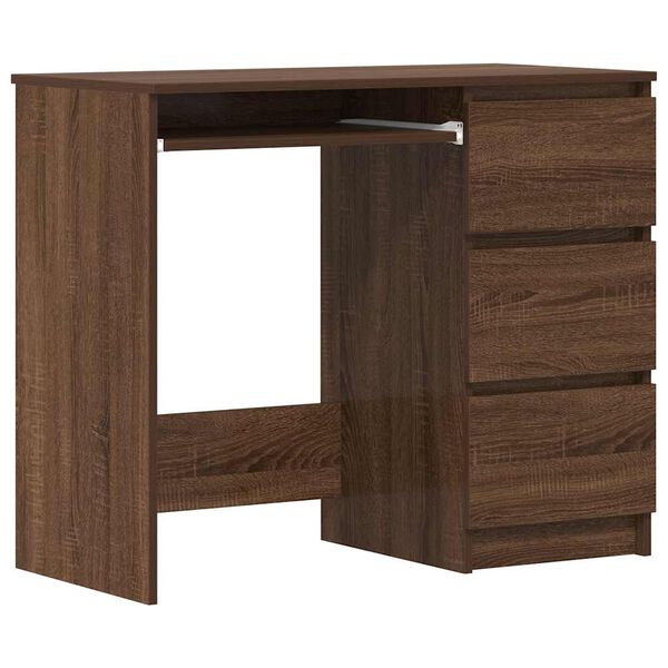 vidaXL Γραφείο Καφέ Δρυς 90 x 45 x 76 εκ. από Επεξεργασμένο Ξύλο