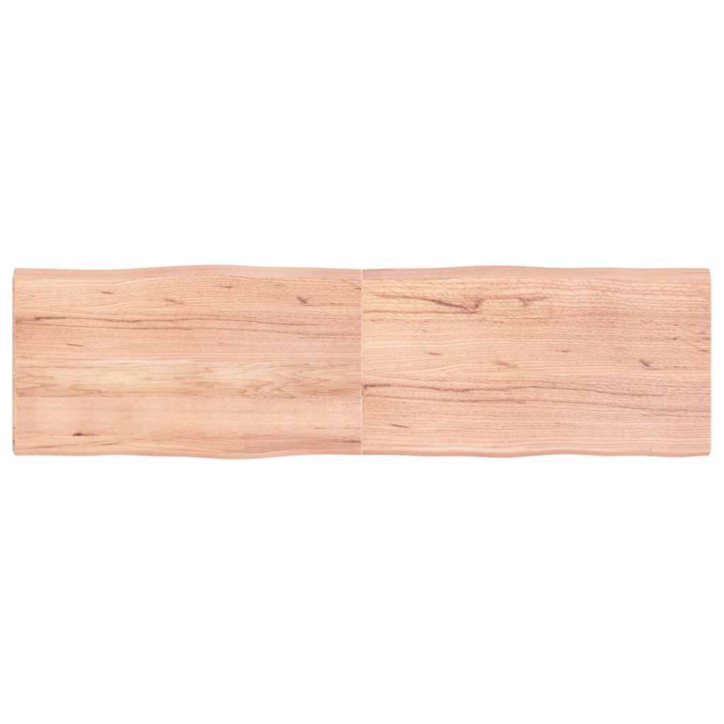 vidaXL Επιφ Τραπεζιού Αν Καφέ 180x50x(2-4)εκ.Ακατέργ. Μασίφ Ξύλο Δρυός
