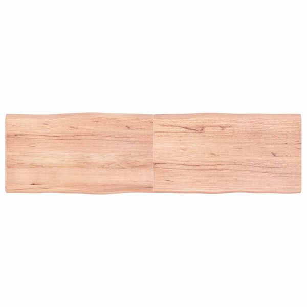 vidaXL Επιφ Τραπεζιού Αν Καφέ 180x50x(2-4)εκ.Ακατέργ. Μασίφ Ξύλο Δρυός