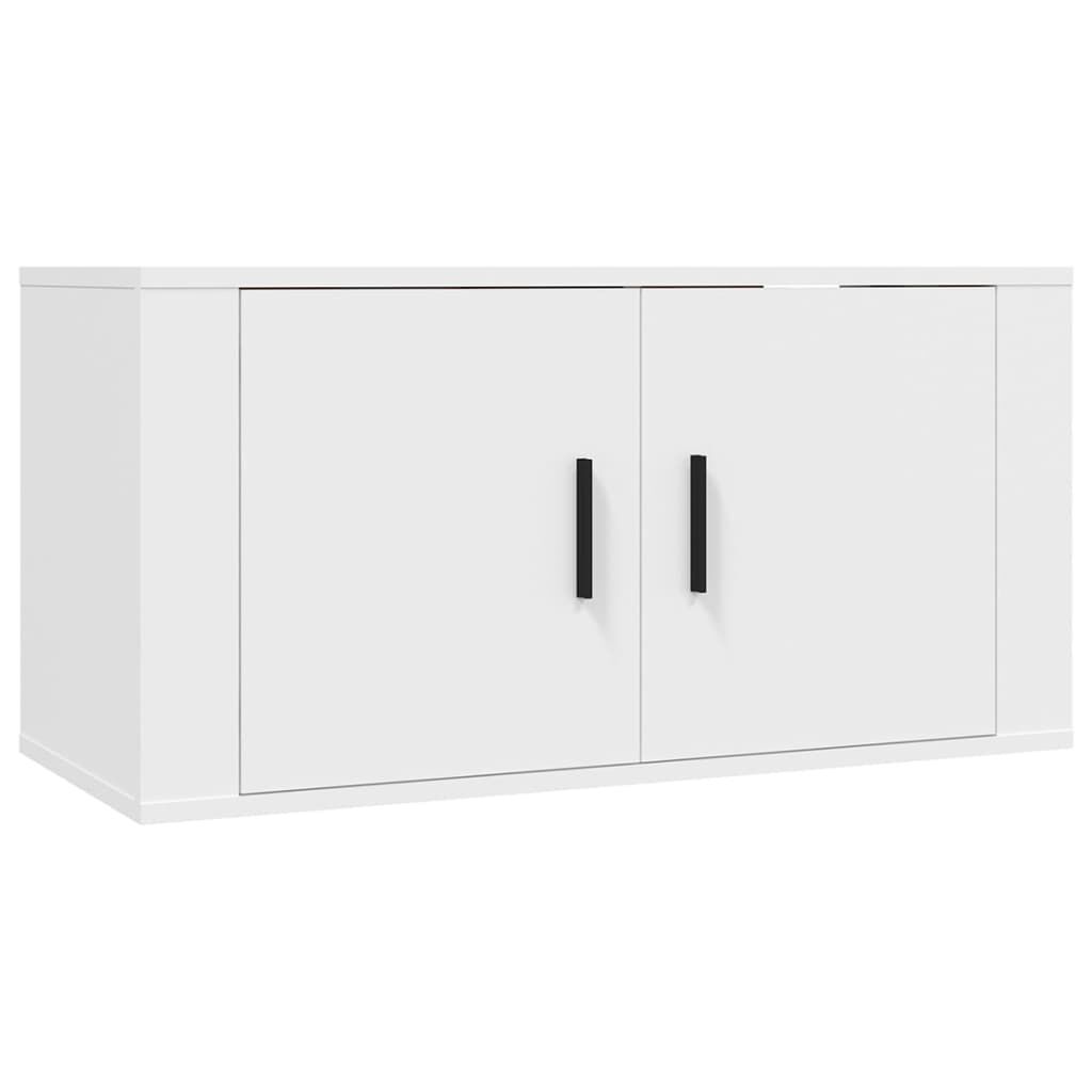 vidaXL Έπιπλο Τηλεόρασης Επιτοίχιο Λευκό 80x34,5x40 εκ.