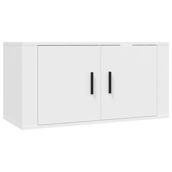 vidaXL Έπιπλο Τηλεόρασης Επιτοίχιο Λευκό 80x34,5x40 εκ.