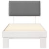 vidaXL Σκελετός Κρεβατιού με Επενδεδυμένο Κεφαλάρι Ανοιχτό γκρι