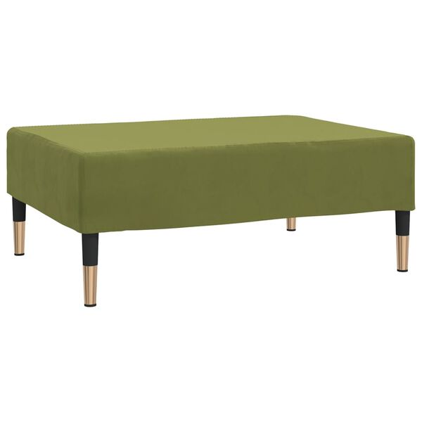 vidaXL Υποπόδιο Ανοιχτό Πράσινο 78 x 56 x 32 εκ. Βελούδινο