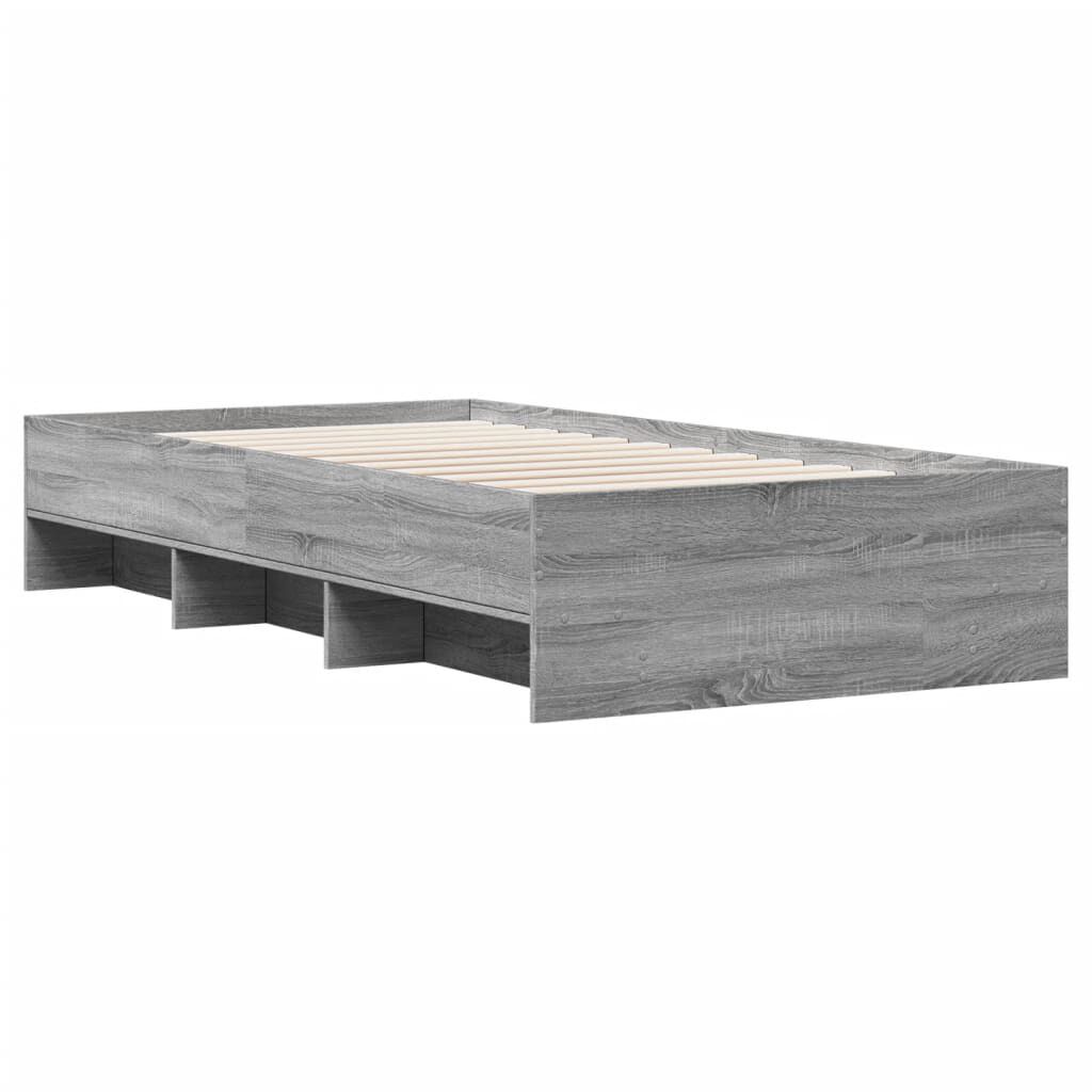 vidaXL Πλαίσιο Κρεβατιού Γκρι Sonoma 75x190 εκ. Επεξεργασμένο Ξύλο