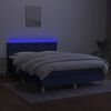 vidaXL &Kappa;&rho;&epsilon;&beta;ά&tau;&iota; Boxspring &mu;&epsilon; &Sigma;&tau;&rho;ώ&mu;&alpha; & LED &Mu;&pi;&lambda;&epsilon; 140x200 &epsilon;&kappa;. &Upsilon;&phi;&alpha;&sigma;&mu;ά&tau;&iota;&nu;&omicron;