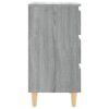vidaXL Κομοδίνο Γκρι Sonoma 40 x 35 x 69 εκ. με Μασίφ Ξύλινα Πόδια
