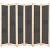 vidaXL Διαχωριστικό Δωματίου με 6 Πάνελ Γκρι 240x170x4 εκ. Υφασμάτινο