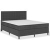 vidaXL Κρεβάτι Boxspring Σκούρο Γκρι 160 x 200 εκ. Υφασμάτινο