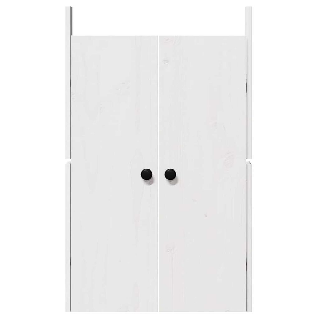 vidaXL Πόρτα κουζίνας με πόρτα Λευκό 50 x 9 x 82 εκ Μασίφ ξύλο πεύκου