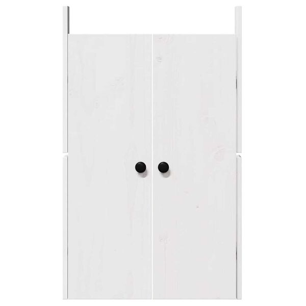 vidaXL Πόρτα κουζίνας με πόρτα Λευκό 50 x 9 x 82 εκ Μασίφ ξύλο πεύκου