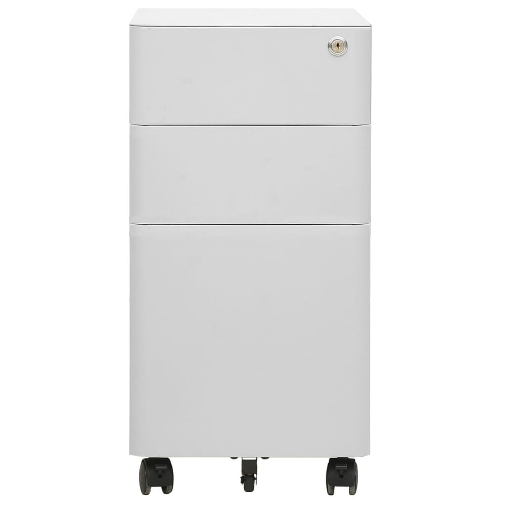 vidaXL Αρχειοθήκη Φορητή Ανοιχτή Γκρι 30 x 45 x 59 εκ. Ατσάλινη