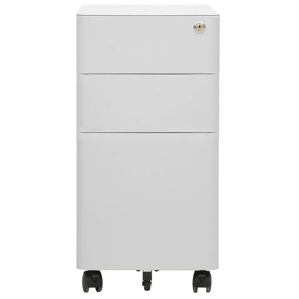 vidaXL Αρχειοθήκη Φορητή Ανοιχτή Γκρι 30 x 45 x 59 εκ. Ατσάλινη