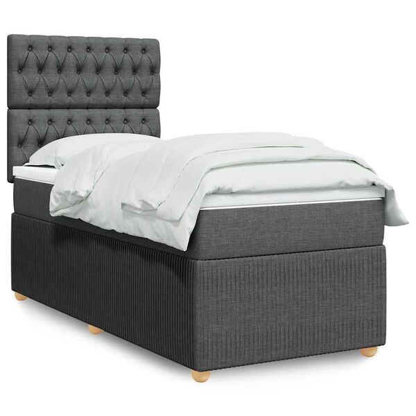 vidaXL &Kappa;&rho;&epsilon;&beta;ά&tau;&iota; Boxspring &mu;&epsilon; &Sigma;&tau;&rho;ώ&mu;&alpha; &Sigma;&kappa;&omicron;ύ&rho;&omicron; &Gamma;&kappa;&rho;&iota; 100x200 &epsilon;&kappa;. &Upsilon;&phi;&alpha;&sigma;&mu;ά&tau;&iota;&nu;&omicron;