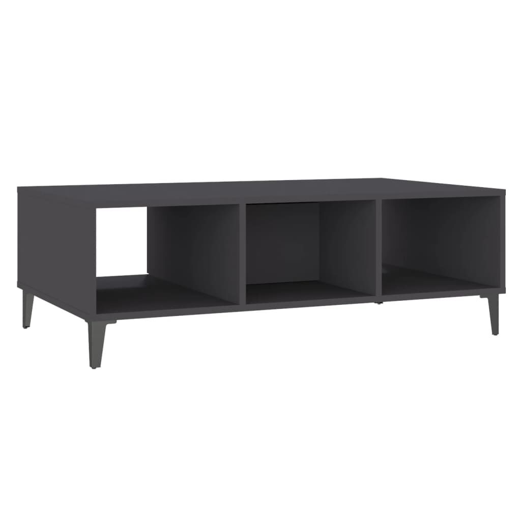 vidaXL Τραπεζάκι Σαλονιού Γκρι 103,5 x 60 x 35 εκ. από Επεξ. Ξύλο