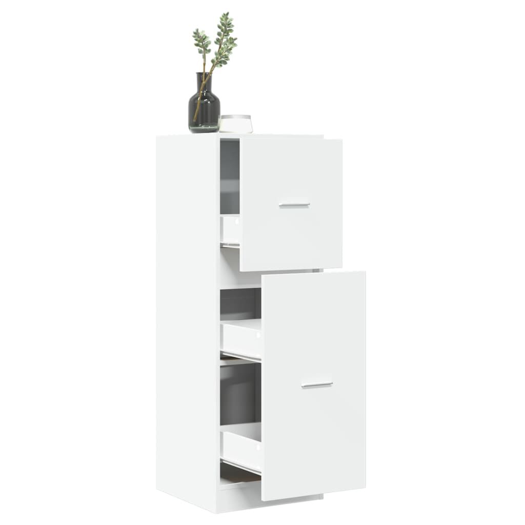 vidaXL Συρταριέρα Γενικής Χρήσης Λευκή 40x41x118 εκ. Επεξ. Ξύλο