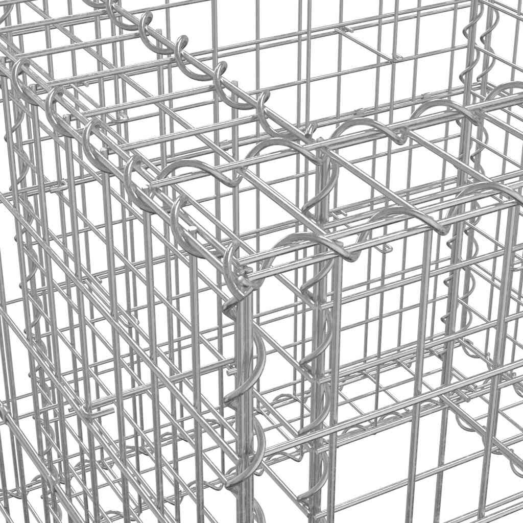 vidaXL Συρματοκιβώτιο Ασημί 70 x 70 x 65 εκ. από Γαλβανισμένο Χάλυβα