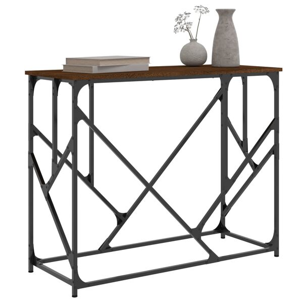 vidaXL Τραπέζι Κονσόλα Καφέ Δρυς 100x40x80 εκ. Επεξεργασμένο Ξύλο