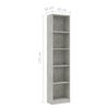 vidaXL Βιβλιοθήκη με 5 Ράφια Γκρι Σκυροδέμ. 40x24x175 εκ. Επεξ. Ξύλο