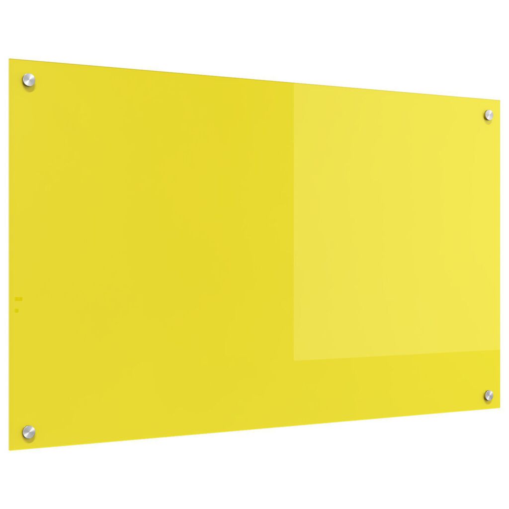 vidaXL Πλακάκι Κουζίνας Κίτρινο 100x60x0,6 εκ από Σκληρυμένο Γυαλί