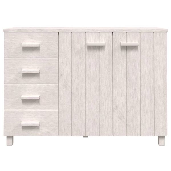 vidaXL Ντουλάπι HAMAR Λευκό 113 x 40 x 80 εκ. από Μασίφ Ξύλο Πεύκου