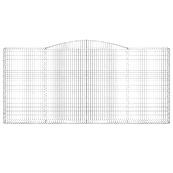 vidaXL Συρματοκιβώτια Τοξωτά 2 τεμ. 400x30x180/200 εκ. Γαλβαν. Ατσάλι