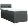 vidaXL Κρεβάτι Boxspring με Στρώμα Σκούρο Γκρι 90x200 εκ. Υφασμάτινο