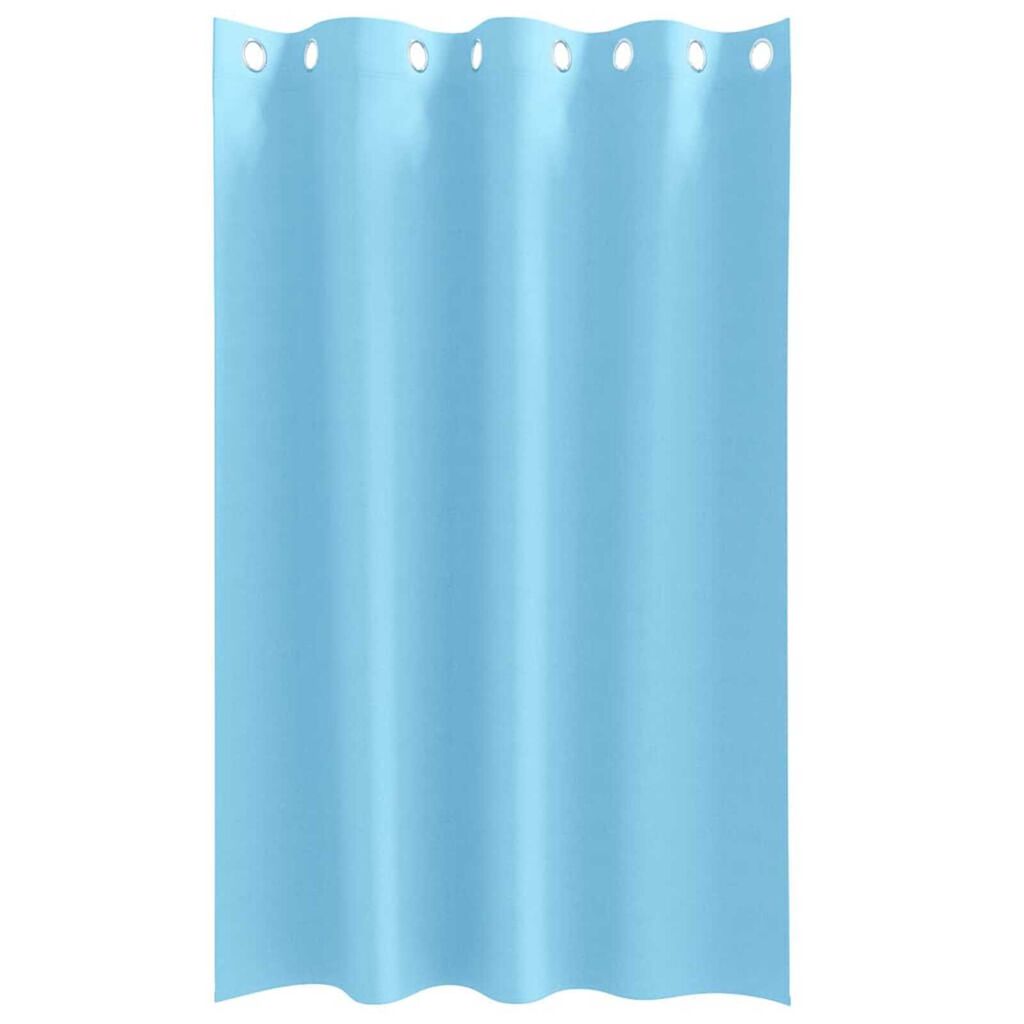 vidaXL Κουρτίνες με κουρτίνες 2 pcs Γαλάζιο Πολυεστέρας