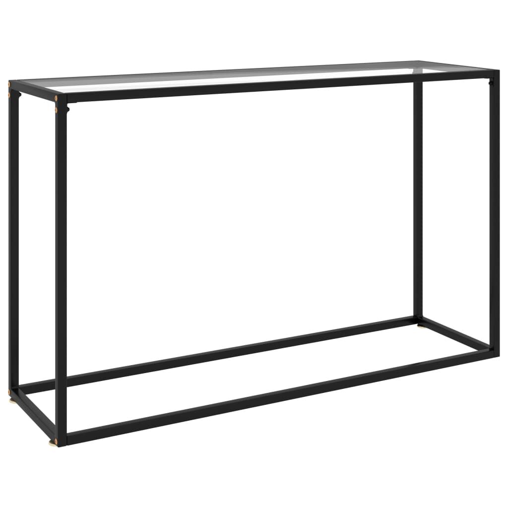 vidaXL Τραπέζι Κονσόλα Διαφανές 120 x 35 x 75 εκ. από Ψημένο Γυαλί