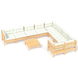 vidaXL &Sigma;&alpha;&lambda;ό&nu;&iota; &Kappa;ή&pi;&omicron;&upsilon; &Sigma;&epsilon;&tau; 10 &Tau;&epsilon;&mu;&alpha;&chi;ί&omega;&nu; &Xi;ύ&lambda;&omicron; &Pi;&epsilon;ύ&kappa;&omicron;&upsilon; &mu;&epsilon; &Kappa;&rho;&epsilon;&mu; &Mu;&alpha;&xi;&iota;&lambda;ά&rho;&iota;&alpha;