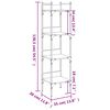 vidaXL Βιβλιοθήκη 4 Επιπέδων Μαύρη 35 x 30 x 138,5 εκ. Επεξεργ. Ξύλο
