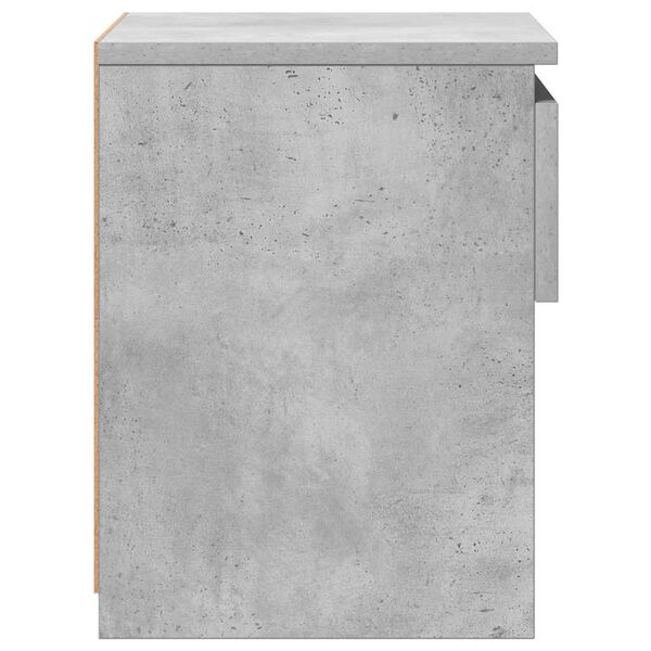 vidaXL Κομοδίνο Γκρι Σκυροδέματος 40 x 30 x 39 εκ. από Επεξ. Ξύλο