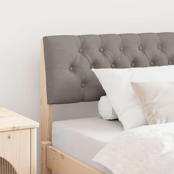 vidaXL Ταπετσαρισμένο κεφαλάρι Taupe 100 cm Στερεά ξυλεία πεύκου
