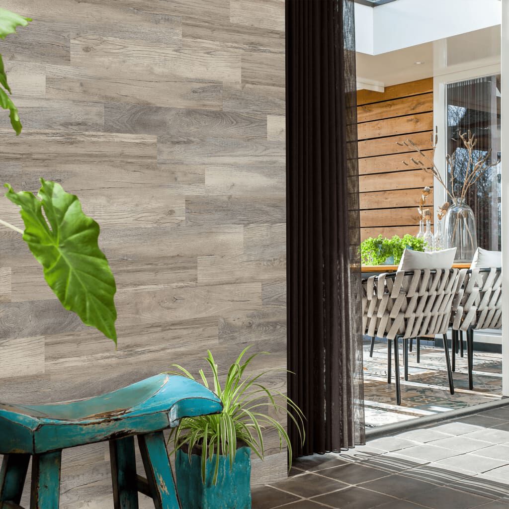 WallArt Πάνελ Τοίχου με Όψη Barnwood Λευκή Πατίνα Ξύλο Δρυός