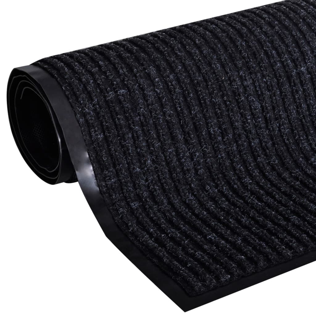 vidaXL Πατάκι Εισόδου Μαύρο 117x220 εκ. από PVC