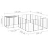 vidaXL Σπιτάκι Σκύλου Ασημί 8,47 μ² Ατσάλινο
