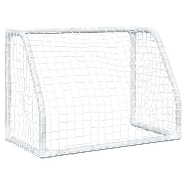 vidaXL Τέρματα Παιδικά 2 Τεμ. Λευκά 64x35x48 εκ. Μεταλλικά με Μπάλα