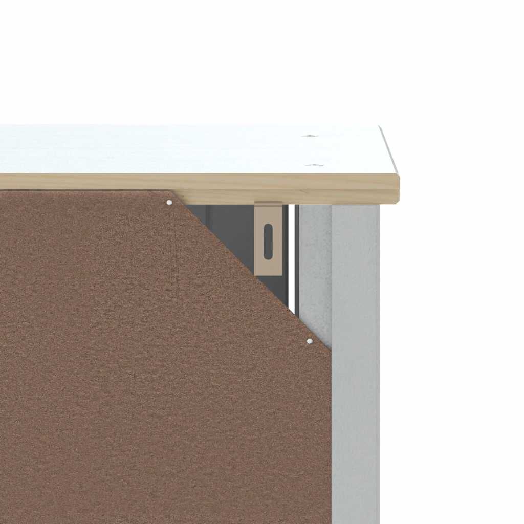 vidaXL Ντουλάπι Μπάνιου Επιτοίχιο BERG Λευκό 40x27x71,5 εκ Μασίφ Πεύκο