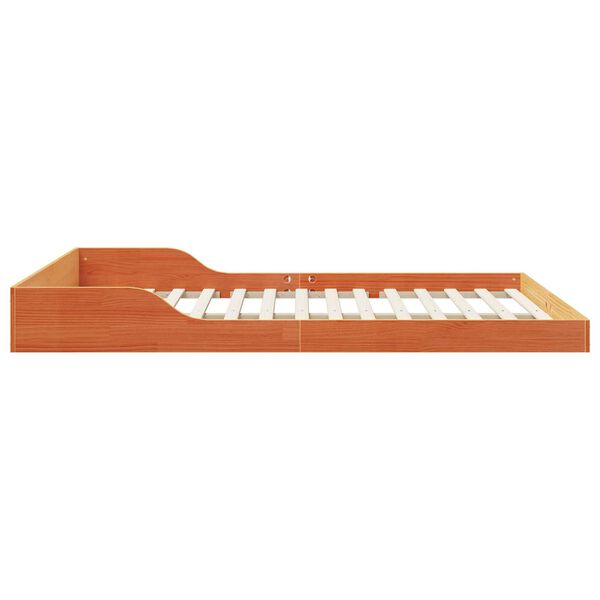 vidaXL Σκελετός Κρεβατιού Καφέ κεριού 160 x 220 cm Μασίφ ξύλο πεύκου