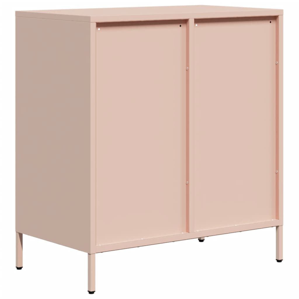 vidaXL Ντουλάπι Ροζ 68x39x73,5 εκ. από Χάλυβα Ψυχρής Έλασης
