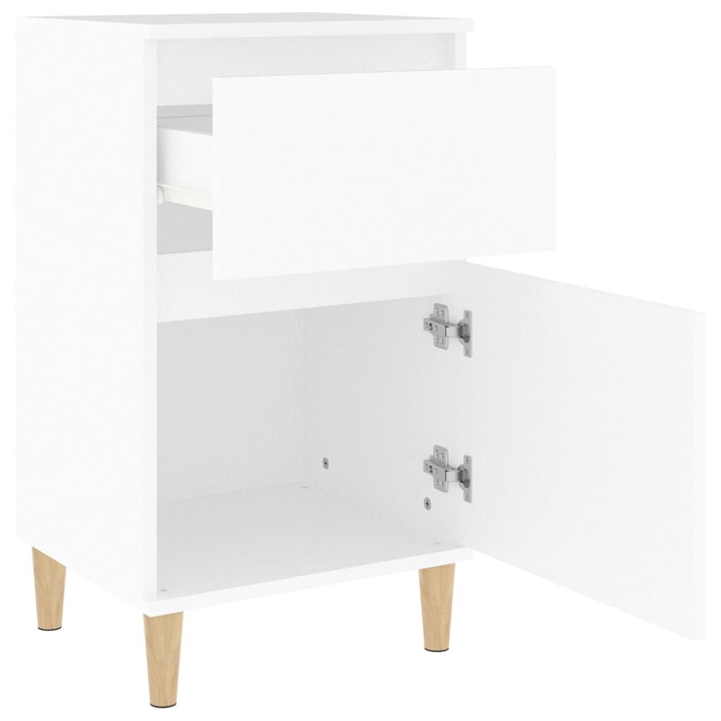vidaXL Κομοδίνο Λευκό 40 x 35 x 70 εκ.